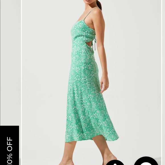 ASTR THE LABEL GABRIELLE FLORAL CUTOUT MIDI DRESS - Picture 3 of 5